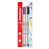Marcador, Pen 68 Brush, Punta Pincel Flexible, Blister x 3 Unds. Azul, Negro, Rojo